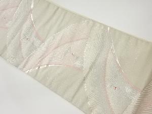 リサイクル 抽象孔雀模様織出し袋帯